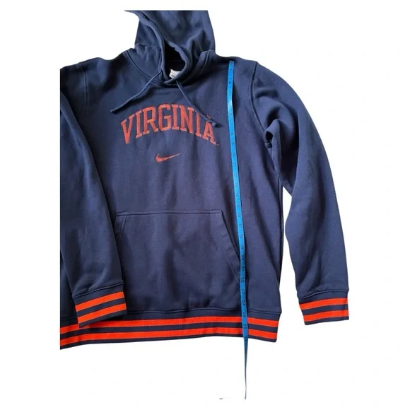 2/$24 🌻 Nike Men's University of Virginia Hoodie Sweatshirt Navy w Orange Sz L - Picture 2 of 6